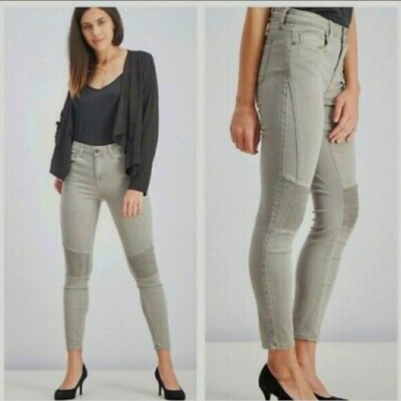 Pistola Green Audrey Moto Skinny Pants Size 27 - Picture 8 of 8